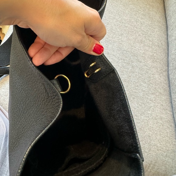 Celine Sangle Seau Calfskin Bag in Black with Gold Hardware in Large Size - Picture 12 of 15